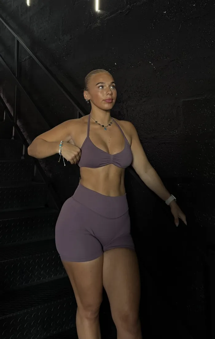 Han on the gym stairs